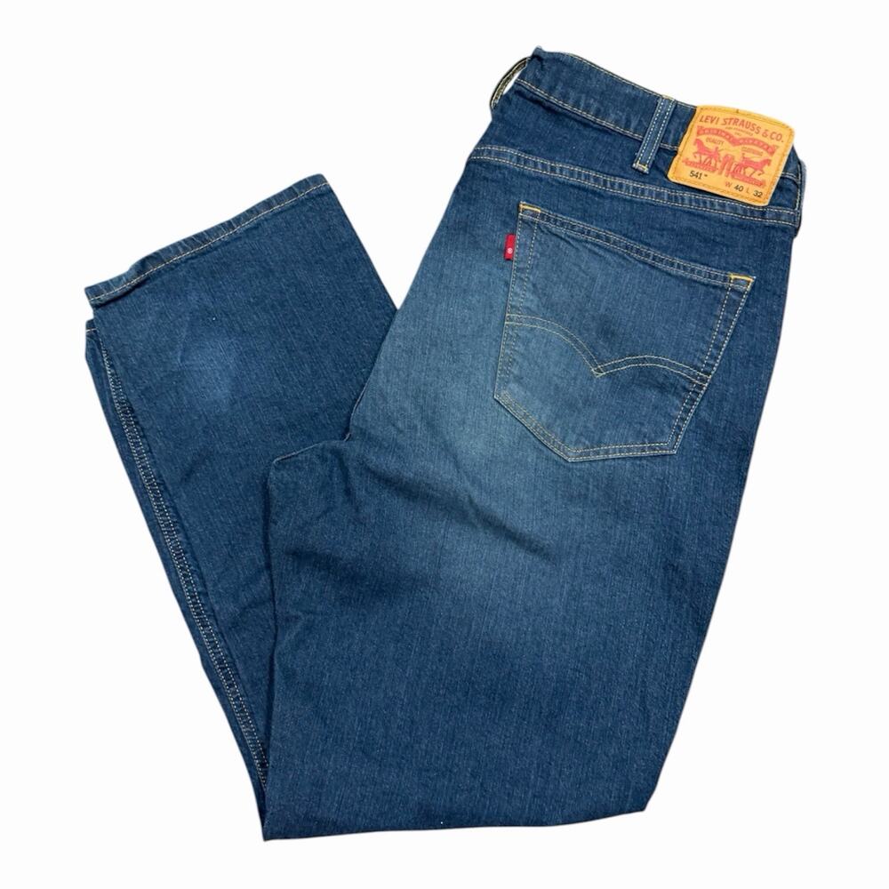 Levi's 541 Athletic Taper Jeans Blue W\Flex Stretch Men's Sz 40x32 10% Rare Tag